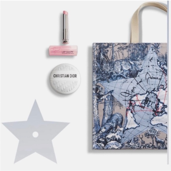 Dior Around the World Raffia Tote Set. Includes Le Baum & LipGlow New SEALED GWP - Picture 2 of 15